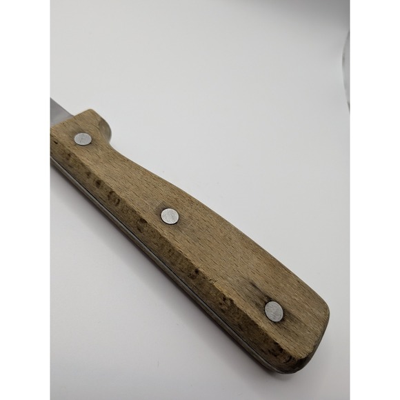 Vtg Ekco Eterna Slicer Knife 5-Inch Blade & Utility 6 in. Wood Handles Japan - Picture 11 of 16